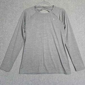 Gray Long Sleeve Athletic Top